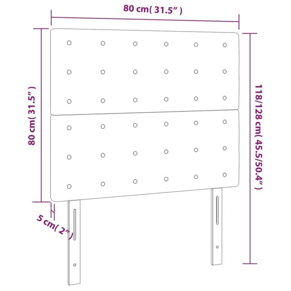 Sänggavel svart 80x5x118/128 cm sammet