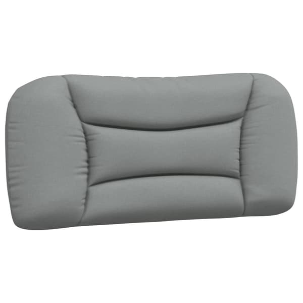 Bed with Mattress "Hvar" Light Grey 90x190 cm Fabric