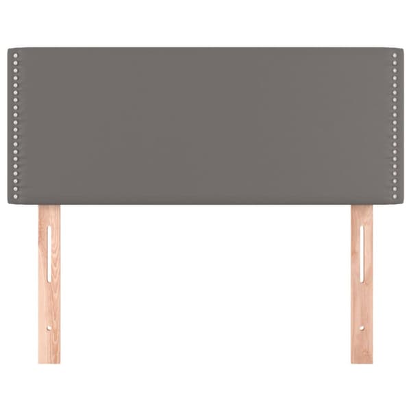 Sänggavel grå 80x5x78/88 cm konstläder
