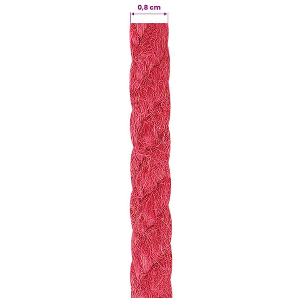Juterep Röd 100% Tossa jute