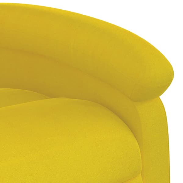 Reclinerfåtölj gul sammet