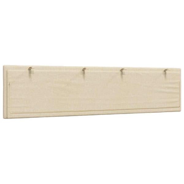Headboard Cushion "Hanko" Cream 200 cm Fabric