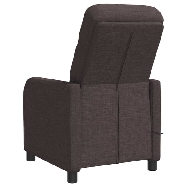 Massagefåtölj Mörkbrun Tyg