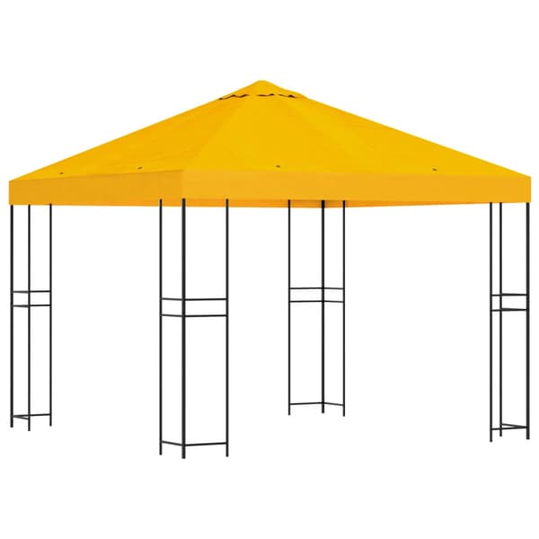 Paviljong 3 x 3 m Gul Polyester och Stål 190 gsm