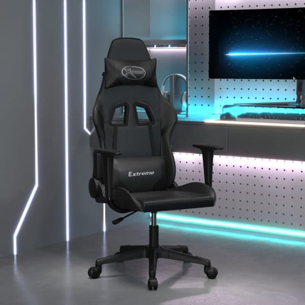Gamingstol svart konstläder