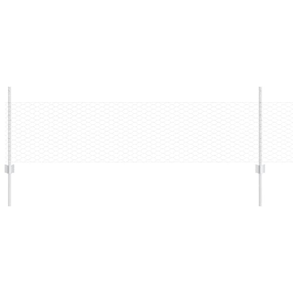 Stängsel med stolpe Silver 0,5 x 10 m Stål