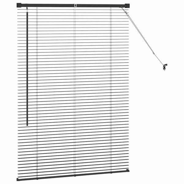 Persienner Svart 130 x 90 cm Aluminium