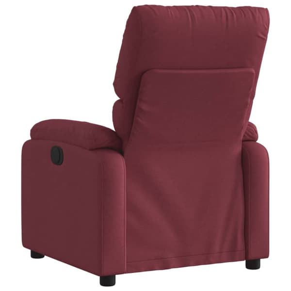 Reclinerfåtölj vinröd tyg