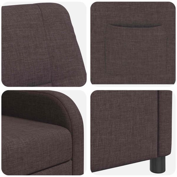 Recliner Mörkbrun Tyg
