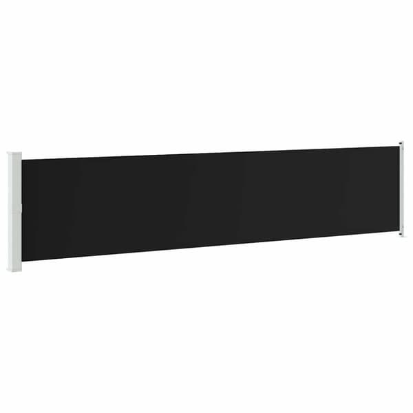 Infällbar sidomarkis 140x600 cm svart