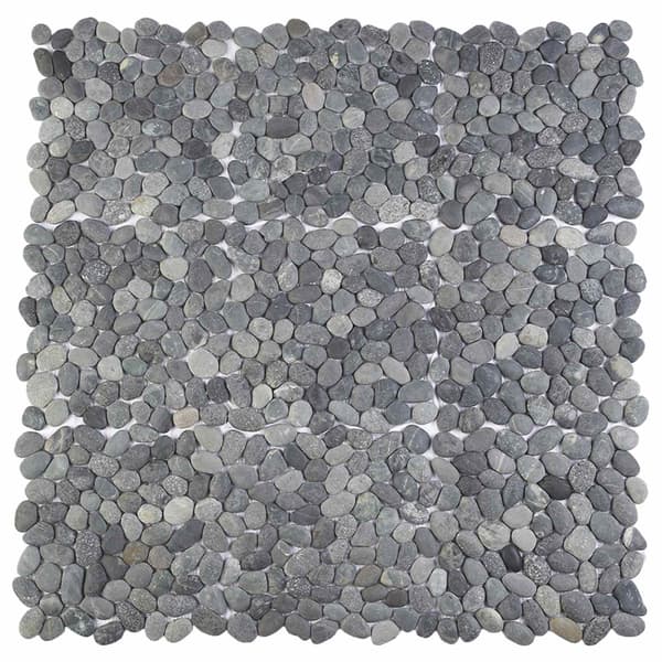 Pebble Tiles Grå 30 x 30 cm Flodsten
