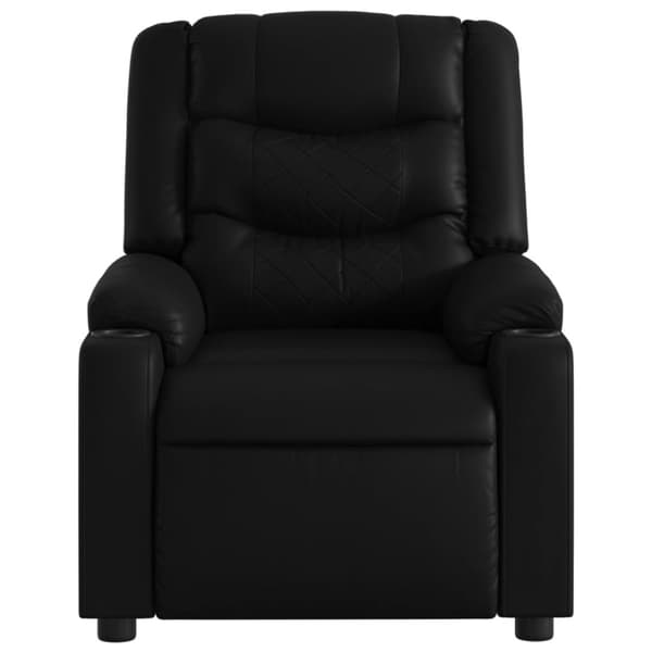 Massagefåtölj svart konstläder