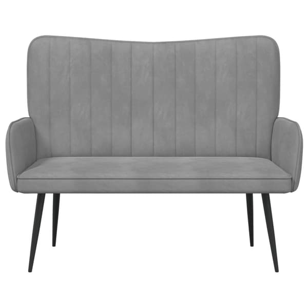 Tvåsitssoffa Ljusgrå 115 x 61 x 87 cm Sammet