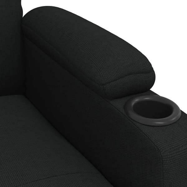 Reclinerfåtölj svart tyg