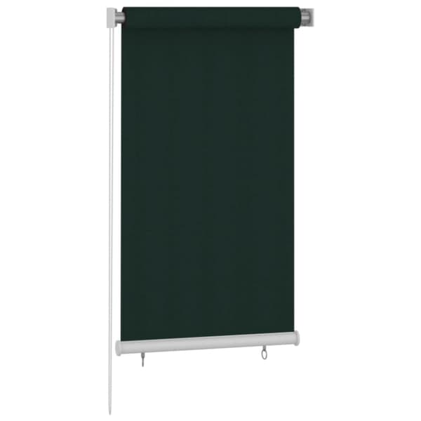Rullgardin utomhus 80x140 cm mörkgrön HDPE