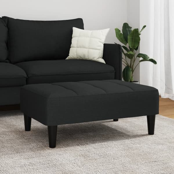 Fotpall svart 77x55x31 cm sammet