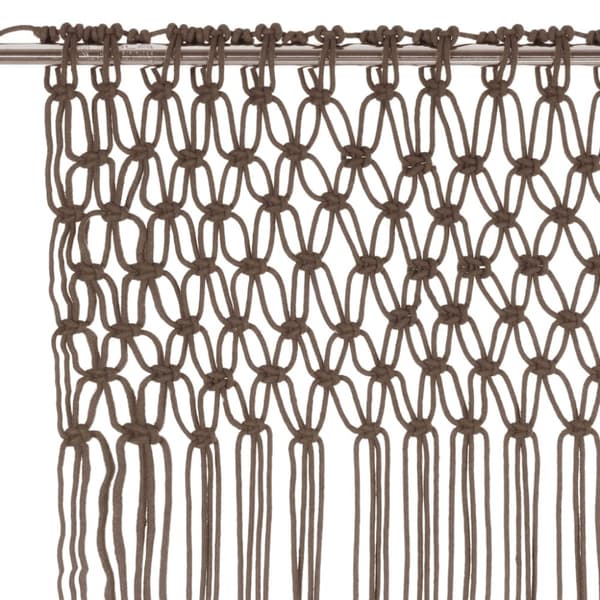Gardin makramé taupe 140x240 cm bomull