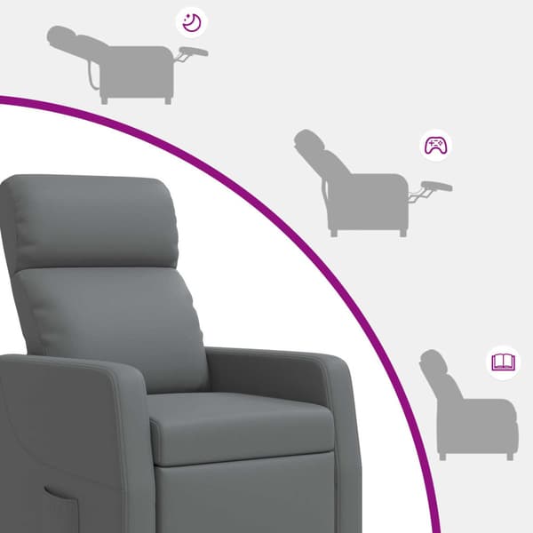 Recliner Grå Konstläder