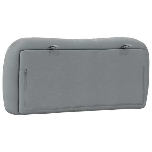 Headboard Cushion "Hvar" Light Grey 90 cm Fabric