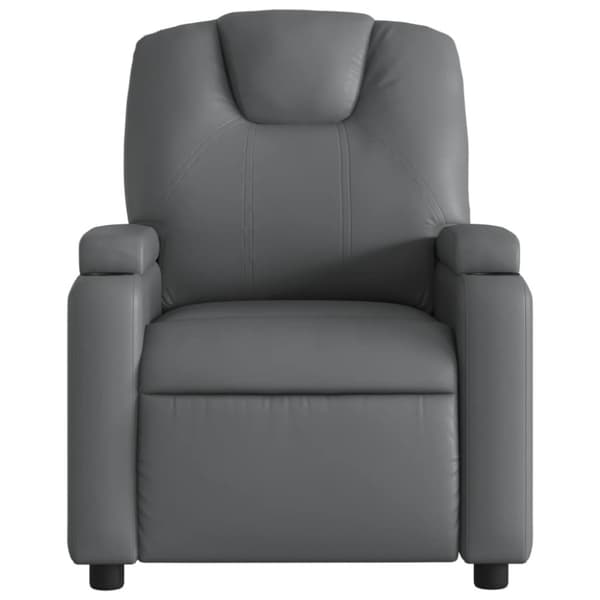 Massagefåtölj grå konstläder