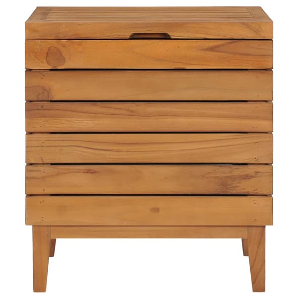 Tvättkorg 40x30x45 cm massiv teak