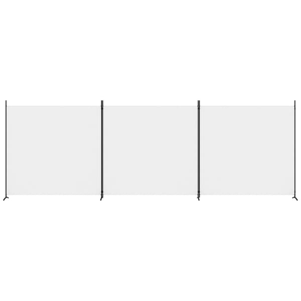 Rumsavdelare 3 paneler vit 525x180 cm tyg