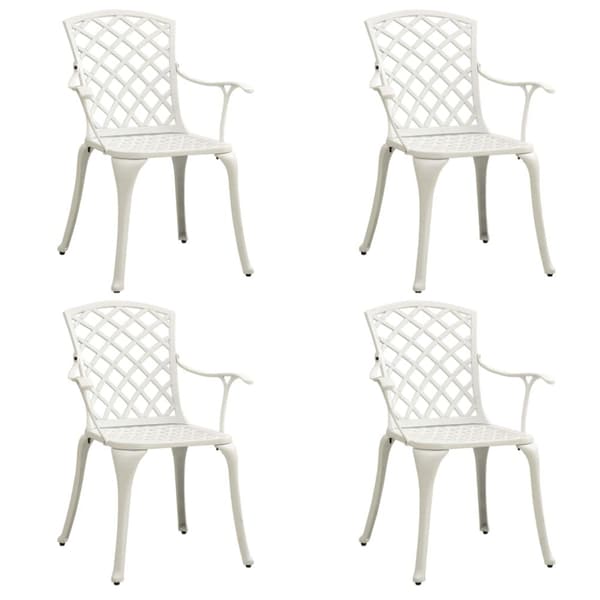 Caféset 5 delar gjuten aluminium vit