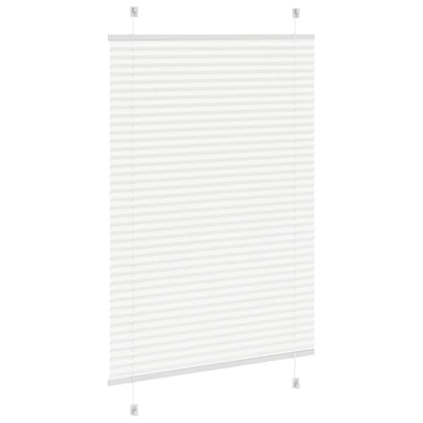 Plisserad persienn vit 85x150 cm tyg bredd 84,4 cm polyester