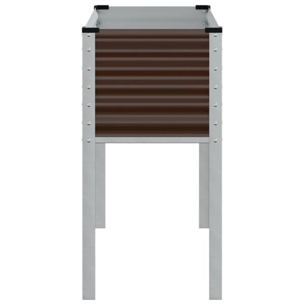 Trädgårdskruka brun 100x45x90 cm stål