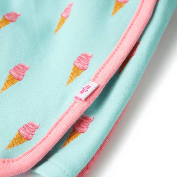 Shorts för barn med snöre ljus mint 140
