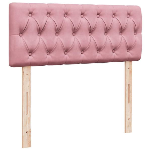 Ottomansk säng med madrass rosa 120x190 cm sammet
