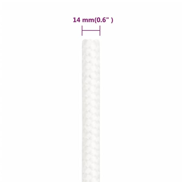 Båtlina helvit 14 mm 250 m polypropylen
