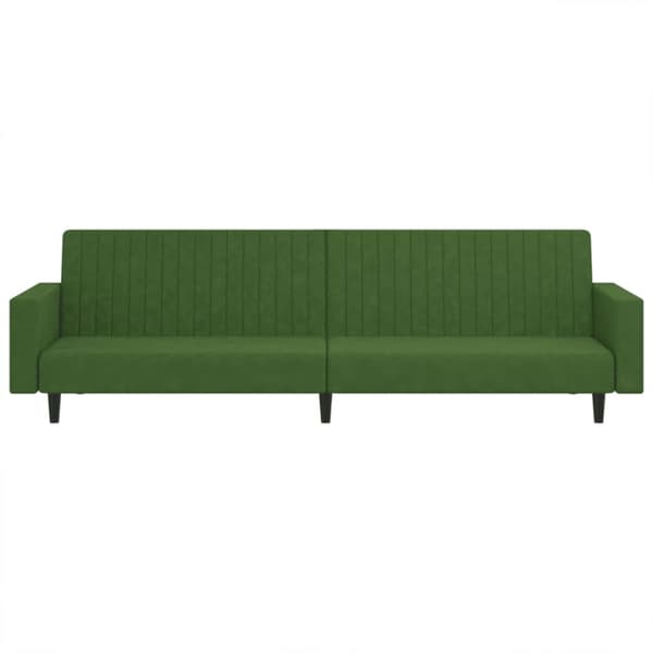 Bäddsoffa 2-sits mörkgrön sammet