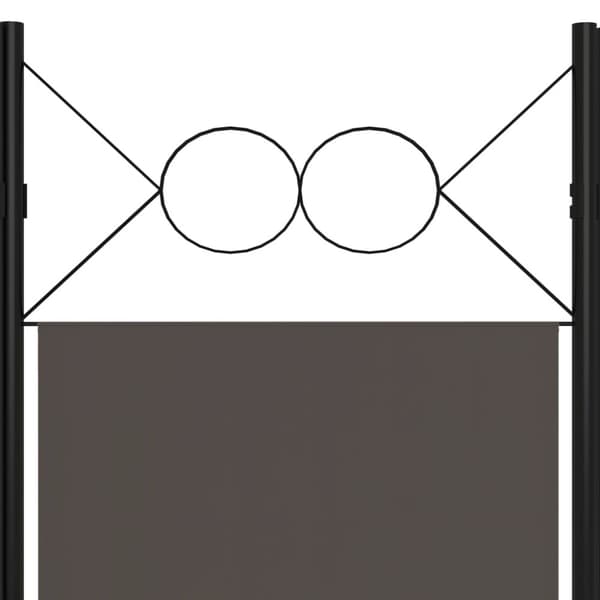 Rumsavdelare 3 paneler antracit 120x180 cm