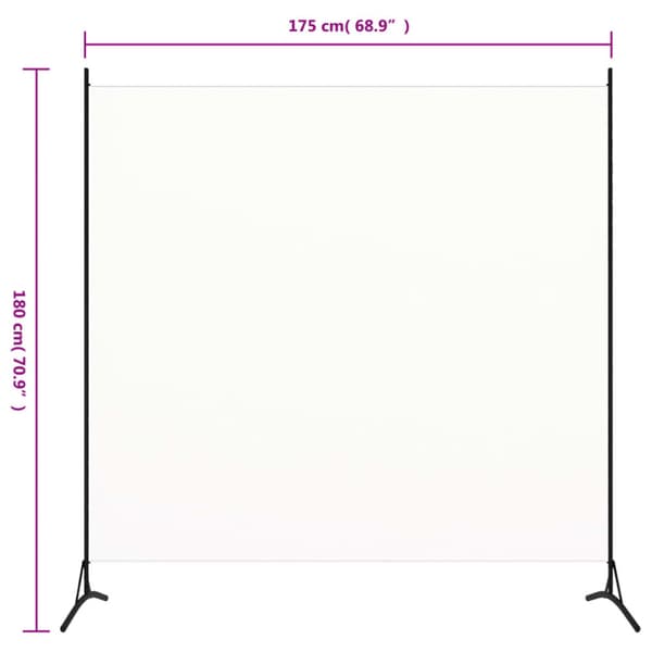 Rumsavdelare vit 175x180 cm tyg