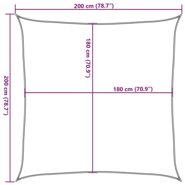 Solsegel 160 g/m² blå 2x2 m HDPE