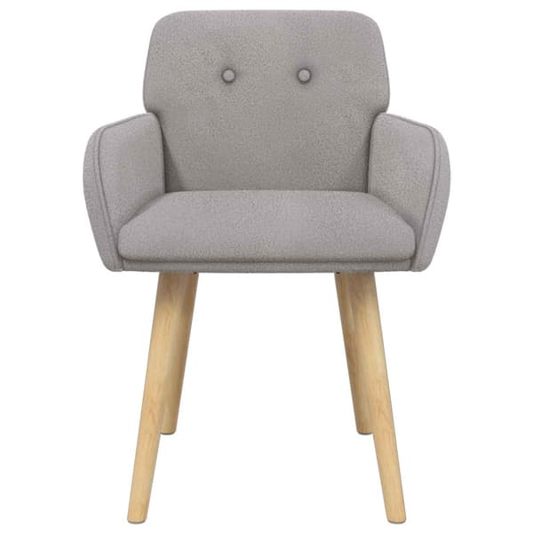 Matstolar 2 pcs Bouclé Ljusgrå 59 x 57 x 85 cm