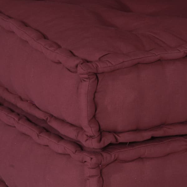 Modulsofa enhet 4 pcs Bordeaux Tyg
