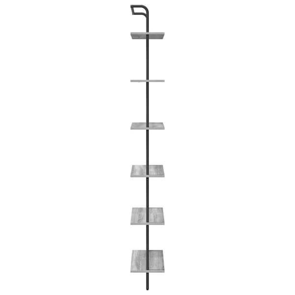 Hyllsystem Grå Sonoma 60 x 24 x 203 cm Konstruerat trä