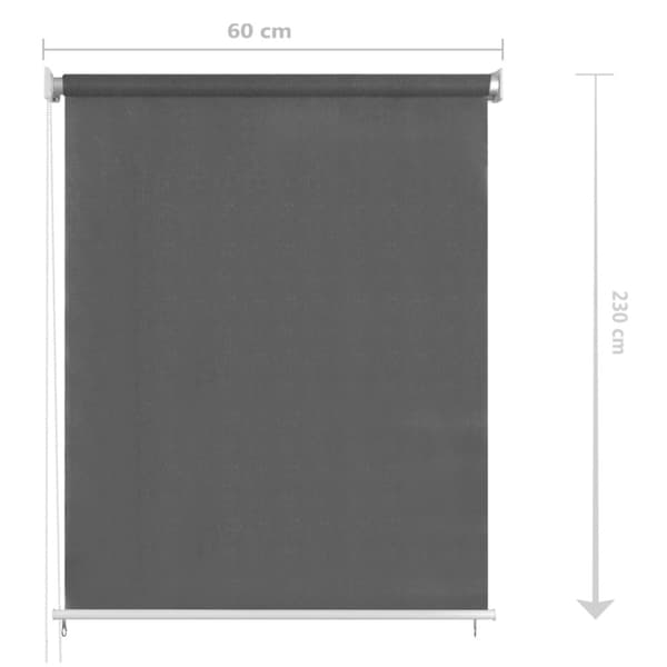 Rullgardin utomhus 60x230 cm antracit
