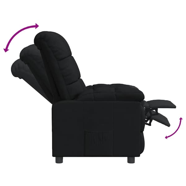Reclinerfåtölj svart tyg