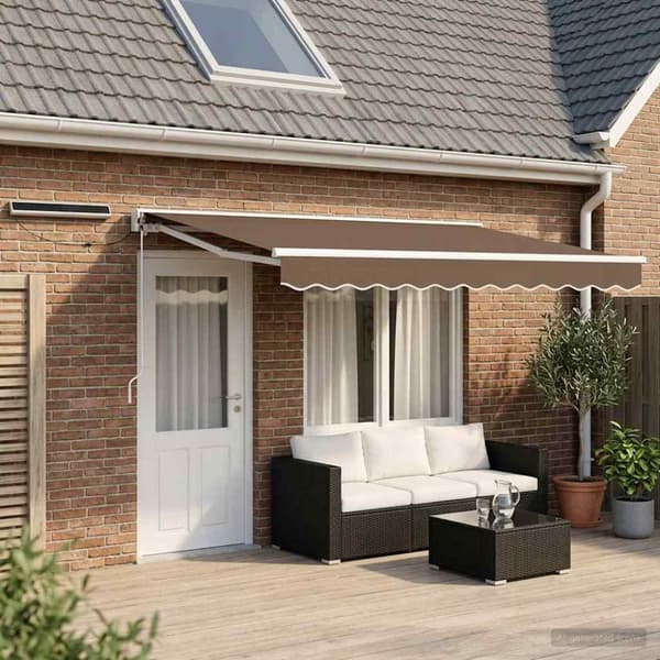 Elektrisk Retraktabel Markis Taupe 4,5 × 3,5 m