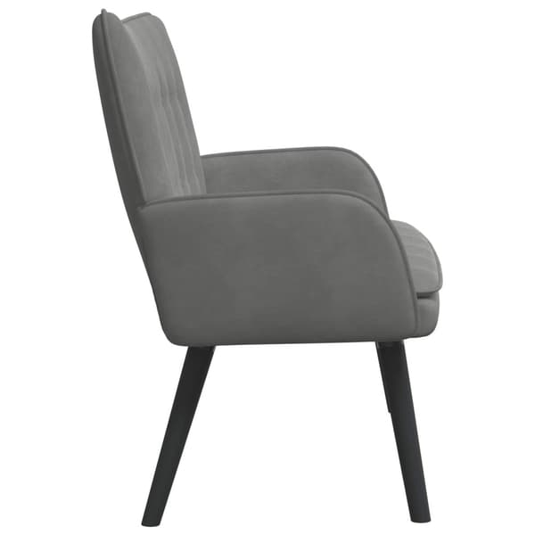 Tvåsitssoffa Mörkgrå 115 x 61 x 87 cm Sammet