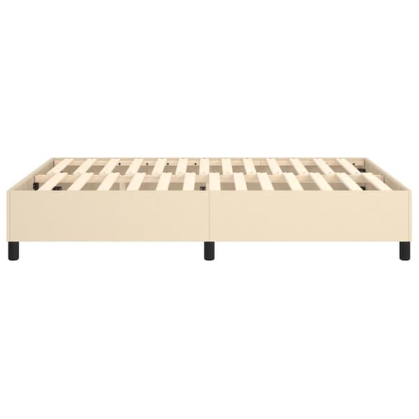 Boxspring-sängram gräddvit 140x190 cm tyg