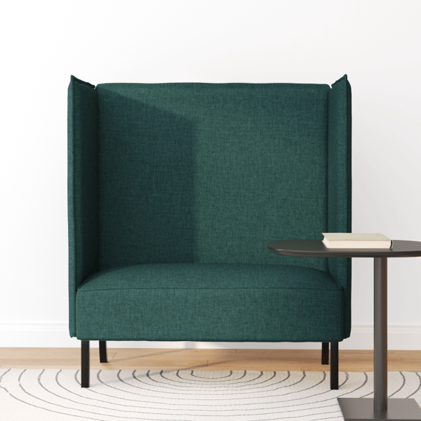 Hög Ryggsoffa 101cm Mörkgrön tyg