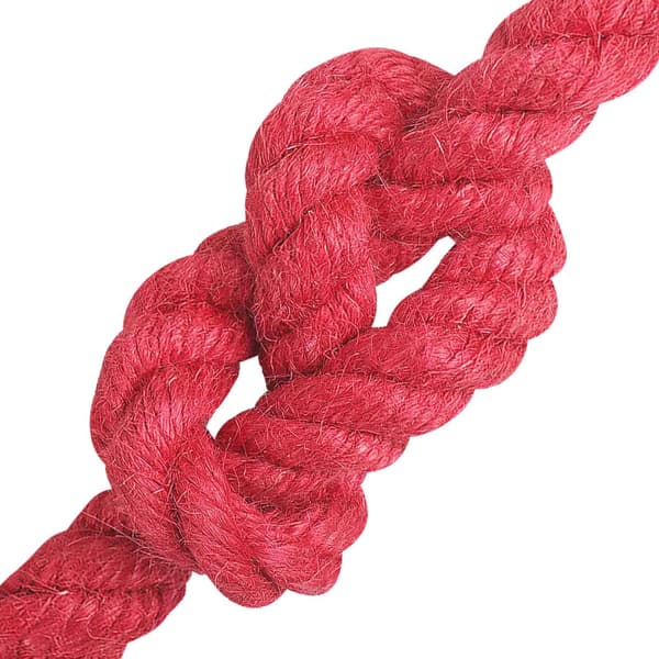 Juterep Röd 100% Tossa jute