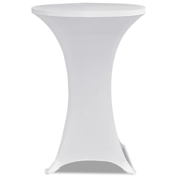 Överdrag till ståbord 2 st Ø 80 cm stretch vit