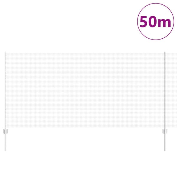 Stängsel med stolpe Silver 1,2 x 50 m Stål