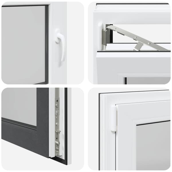 Tilt & Turn Källarfönster RISOR 80 x 60 cm PVC och glas