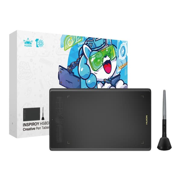 Huion Inspiroy H580X - digitaliserare - USB-C - svart